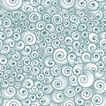 Vector seamless pattern of chaotic curls Royalty Free Stock Photo