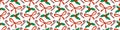 Vector seamless pattern of Christmas symbols in doodle flat style. Bright background and texture on theme New Year, xmas Royalty Free Stock Photo