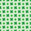 Vector seamless pattern with clover. St. Patrick s day Royalty Free Stock Photo