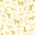 Vector seamless pattern of color dogs Royalty Free Stock Photo