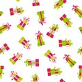 Vector seamless pattern of gift box background