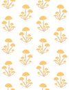 Vector seamless pattern of colored honey mushroom