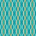 Vector seamless pattern. Colored vertical wavy lines intertwined on a light turquoise background. Illustration great for Royalty Free Stock Photo