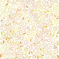 Vector seamless pattern with colorful doodle swirls