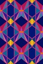 Vector seamless pattern colorful geometric background pink and blue