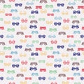 Vector seamless pattern with colorful glasses-illustration