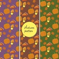 Vector seamless Pattern_colorful leaves_Autumn elements_2023_6