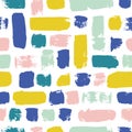 Vector seamless pattern. Colorful painted watercolor points. Hand drawn texture elements. Royalty Free Stock Photo