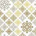 VECTOR. Colorful snowflake pattern. Seamless vector background. Winter story. Each snowflake individually for easy editing.