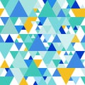 Vector Seamless Pattern with Colorful Triangles Royalty Free Stock Photo