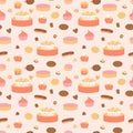 Vector seamless pattern with confectionery