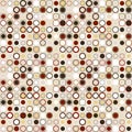 Vector seamless pattern. Consists of geometric elements arranged on cinnamon background.