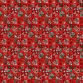 Vector seamless pattern. Consists of geometric elements on red background. The elements have a triangular shape. Royalty Free Stock Photo