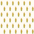 Seamless pattern with realistic yellow corn cobs Royalty Free Stock Photo