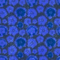 Vector seamless pattern with cornflowers. Illustration of floral background.