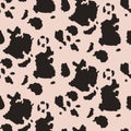 Vector seamless pattern with cow skin. Endless modern background. Royalty Free Stock Photo