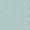 Vector seamless pattern. Curls from round points on a blue background. Royalty Free Stock Photo