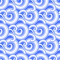 Vector seamless pattern with curls and swirls Royalty Free Stock Photo