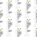 Vector Seamless Pattern with Cute Raccoons. Vector Baby Raccoon.