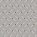 Vector seamless pattern. Decorative geometric interlaced lines. Monochrome bold stripes background.