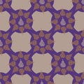 Vector seamless pattern with decorative pears. Royalty Free Stock Photo