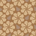 Vector seamless pattern with decorative pears. Royalty Free Stock Photo