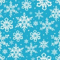 Vector seamless pattern with decorative snoflakes.