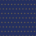 Seamless pattern decoreted yellow stars polka navy background for textile, sky background. Star sky design