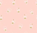Vector seamless pattern design with bears. Light baby print for child fabric or gift paper.