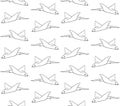 Vector seamless pattern of devil fish skate fish Royalty Free Stock Photo