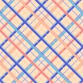 Vector seamless pattern with diagonal cross lines, stripes, square grid, lattice Royalty Free Stock Photo