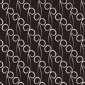 Vector seamless pattern with diagonal curls.Modern stylish texture Royalty Free Stock Photo