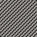 Vector seamless pattern with diagonal grid, curved lattice, ovals.
