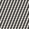 Vector seamless pattern with diagonal ropes. Abstract black and white texture Royalty Free Stock Photo