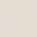 Vector seamless pattern with diagonal stripes, lines, tiles. Beige and white Royalty Free Stock Photo