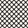 Vector seamless pattern with diamond grid, net, mesh, lattice. Black and white Royalty Free Stock Photo