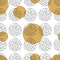 Vector seamless pattern with different round elements. Abstract Royalty Free Stock Photo
