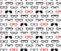 Vector seamless pattern with different shapes glasses. Royalty Free Stock Photo