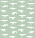 Vector seamless pattern of dinosaur silhouette Royalty Free Stock Photo