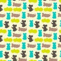Vector seamless pattern with dogs Royalty Free Stock Photo