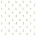 Vector seamless pattern of dollars sign, clean and simple