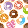 Cute seamless pattern with donuts and cookies Royalty Free Stock Photo