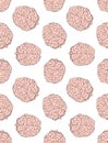 Vector seamless pattern of doodle brains Royalty Free Stock Photo