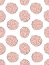 Vector seamless pattern of doodle brains Royalty Free Stock Photo