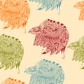 Vector Seamless Pattern with Eagles