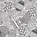 Vector Seamless pattern Easter eggs