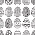 Vector Seamless pattern Easter eggs