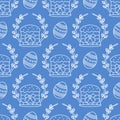 Vector seamless pattern Easter symbols Festive Egg Royalty Free Stock Photo