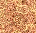 Vector seamless pattern in Eastern style. Colorful element for design. Ornamental lace tracery background. Ornate floral Royalty Free Stock Photo