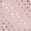 Vector seamless pattern. Elegant background. Beautiful rose gold. Pink modern stylish texture wavy twist, circle. Repeating line w Royalty Free Stock Photo